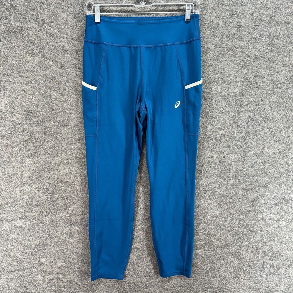 Basis Activewear Leggings Women L Large Blue High Rise Capri Pull On Athletic